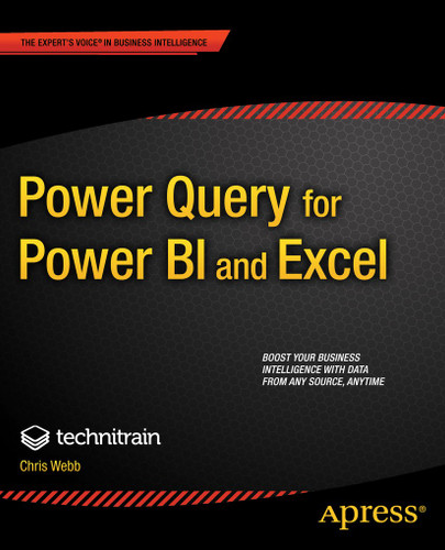 Power Query for Power BI and Excel book cover by Christopher Webb, Crossjoin Consulting Limited