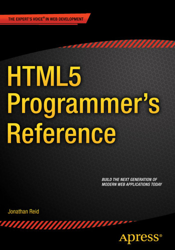 HTML5 Programmer's Reference book cover by Jonathan Reid