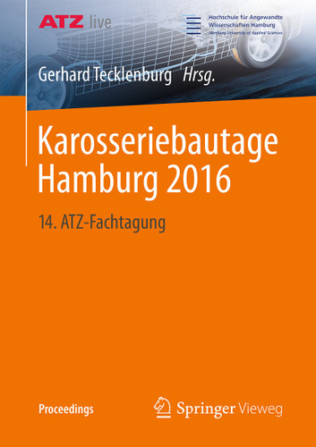 Karosseriebautage Hamburg 2016: 14. ATZ-Fachtagung (Proceedings) book cover by 