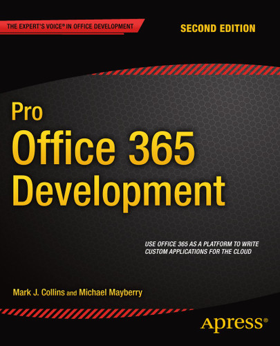 Pro Office 365 Development book cover by Michael Mayberry, Mark Collins