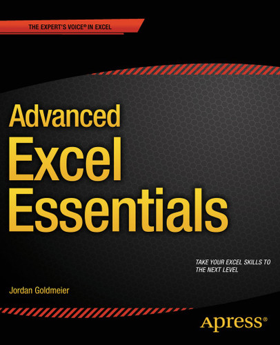 Advanced Excel Essentials book cover by Jordan Goldmeier