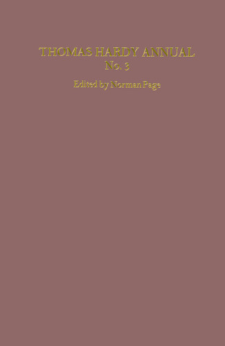 Thomas Hardy Annual No. 3 (Macmillan Literary Annuals) book cover by 
