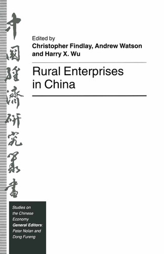 Rural Enterprises in China (Studies on the Chinese Economy) book cover by Harry X. Wu, Christopher Findlay, Andrew Watson
