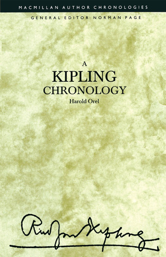 A Kipling Chronology (Author Chronologies Series) book cover by Harold Orel