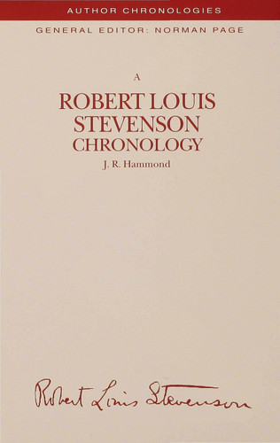 A Robert Louis Stevenson Chronology (Author Chronologies Series) book cover by J. Hammond