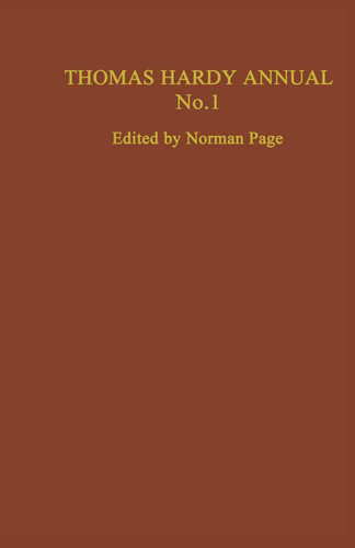 Thomas Hardy Annual No. 1 book cover by Norman Page