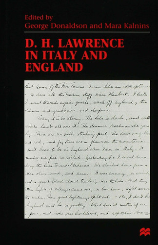 D. H. Lawrence in Italy and England book cover by 