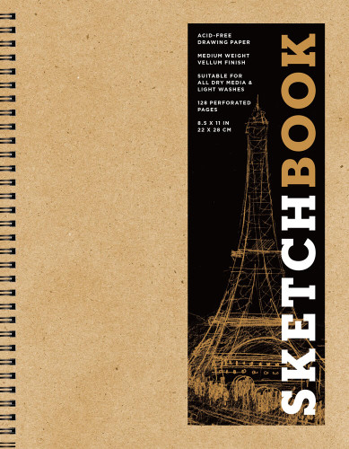 Sketchbook 8.5 x 11" Kraft Spiral Hardcover Mixed Media Sketchbook for Drawing: Acid-Free Quality Paper (128 pages) (Union Square & Co. Sketchbooks) book cover by Union Square & Co.