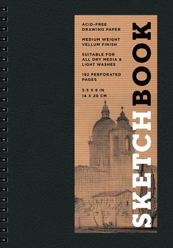 Sketchbook 5.5 x 8" Black Spiral Hardcover Mixed Media Sketchbook for Drawing: Acid-Free Quality Paper (128 pages) (Union Square & Co. Sketchbooks) book cover by Union Square & Co.
