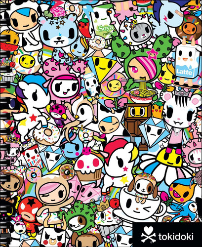tokidoki Sketchbook with Spiral Hardcover Blank Sketch Book, 9 x 11-Inches book cover by tokidoki