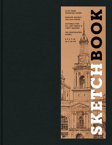 Sketchbook 8.5 x 11" Black Hardcover Mixed Media Sketchbook for Drawing: Acid-Free Quality Paper (128 pages) (Union Square & Co. Sketchbooks) book cover by Union Square & Co.