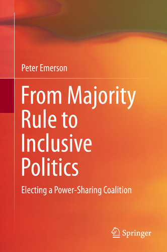 From Majority Rule to Inclusive Politics book cover by Peter Emerson