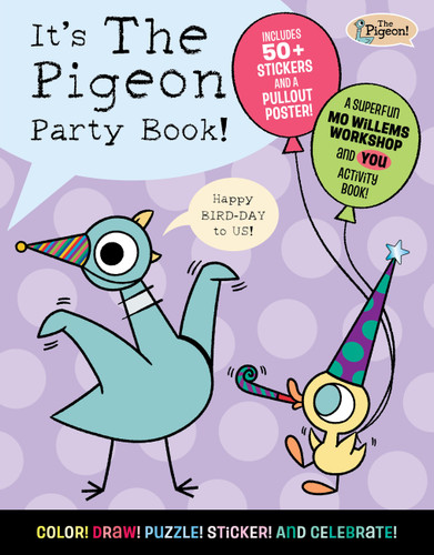 It's The Pigeon Party Book! book cover by Mo Willems Workshop