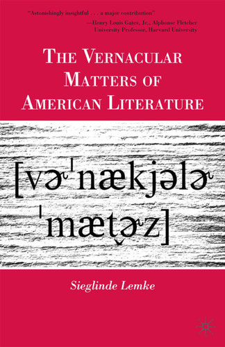 The Vernacular Matters of American Literature book cover by S. Lemke