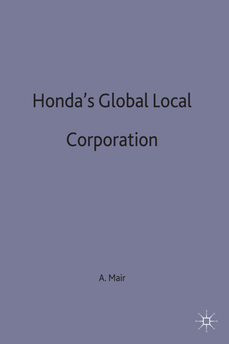 Honda's Global Local Corporation book cover by A. Mair