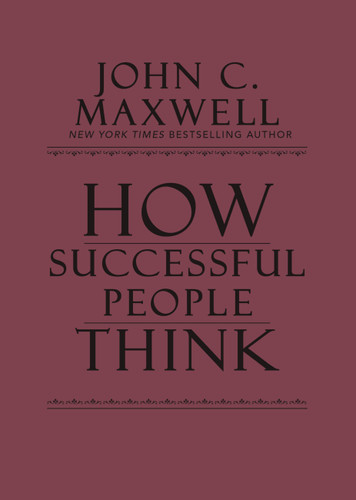 How Successful People Think: Change Your Thinking, Change Your Life book cover by John C. Maxwell