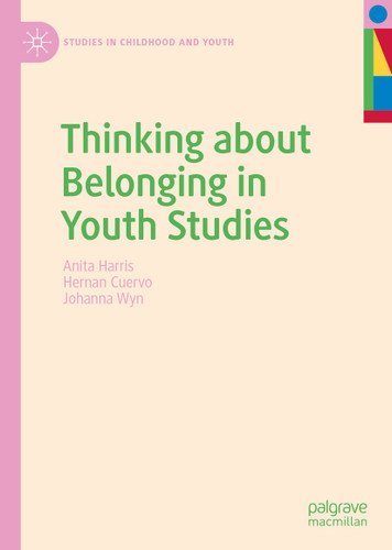 Thinking about Belonging in Youth Studies (Studies in Childhood and Youth) book cover by Anita Harris, Hernan Cuervo, Johanna Wyn