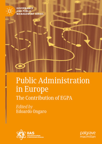 Public Administration in Europe: The Contribution of EGPA (Governance and Public Management) book cover by 