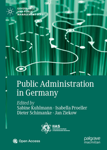 Public Administration in Germany (Governance and Public Management) book cover by 
