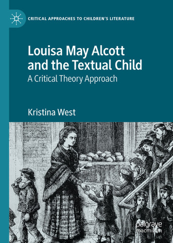 Louisa May Alcott and the Textual Child: A Critical Theory Approach (Critical Approaches to Children's Literature) book cover by Kristina West