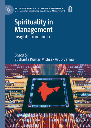Spirituality in Management: Insights from India (Palgrave Studies in Indian Management) book cover by 