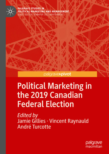 Political Marketing in the 2019 Canadian Federal Election (Palgrave Studies in Political Marketing and Management) book cover by 