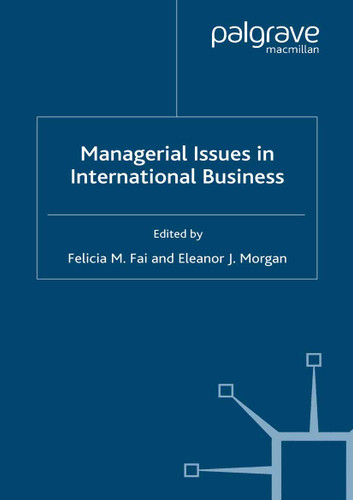 Managerial Issues in International Business (The Academy of International Business) book cover by 
