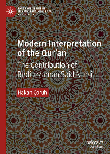 Modern Interpretation of the Qur’an: The Contribution of Bediuzzaman Said Nursi (Palgrave Series in Islamic Theology, Law, and History) book cover by Hakan Çoruh