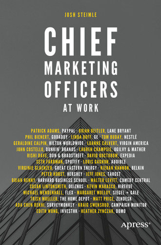 Chief Marketing Officers at Work book cover by Josh Steimle