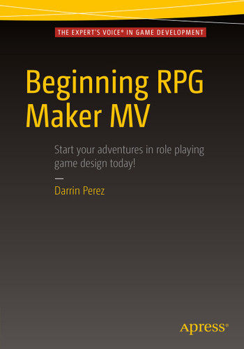 Beginning RPG Maker MV book cover by Darrin Perez