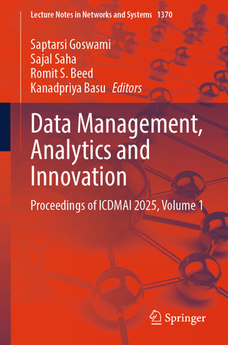 Data Management, Analytics and Innovation: Proceedings of ICDMAI 2025, Volume 1 (Lecture Notes in Networks and Systems #1370) book cover by 