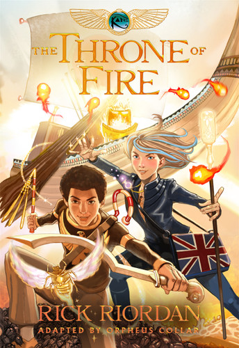 Kane Chronicles, The, Book Two: Throne of Fire: The Graphic Novel, The-The Kane Chronicles, Book Two (The Kane Chronicles) book cover by Rick Riordan