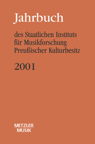 Jahrbuch des Staatlichen Instituts für Musikforschung (SIM) Preußischer Kulturbesitz: 2001 book cover by 