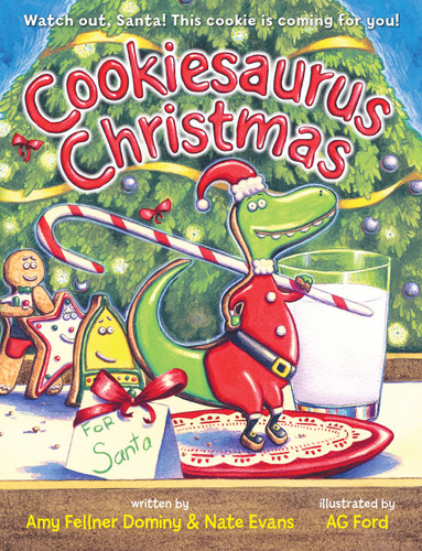 Cookiesaurus Christmas (Cookiesaurus Rex #2) book cover by Nate Evans, Amy Fellner Dominy
