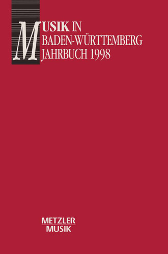 Musik in Baden-Württemberg, Band 5: Jahbuch 1998 book cover by 