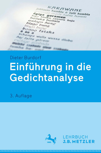 Einführung in die Gedichtanalyse book cover by Dieter Burdorf