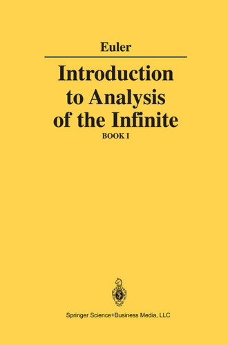 Introduction to Analysis of the Infinite: Book I book cover by Leonhard Euler