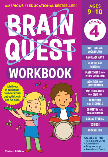 Brain Quest Workbook: 4th Grade Revised Edition (Brain Quest Workbooks) book cover by Workman Publishing