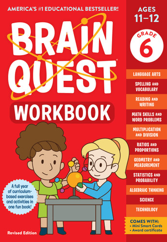 Brain Quest Workbook: 6th Grade Revised Edition (Brain Quest Workbooks) book cover by Workman Publishing