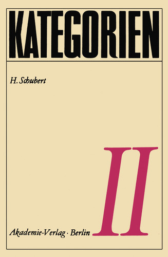 Kategorien II (Heidelberger Taschenbücher #66) book cover by H. Schubert