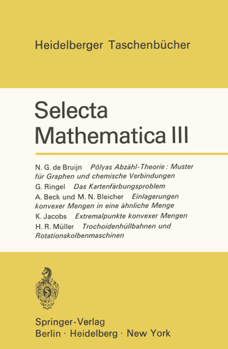 Selecta Mathematica III (Heidelberger Taschenbücher #86) book cover by Konrad Jacobs