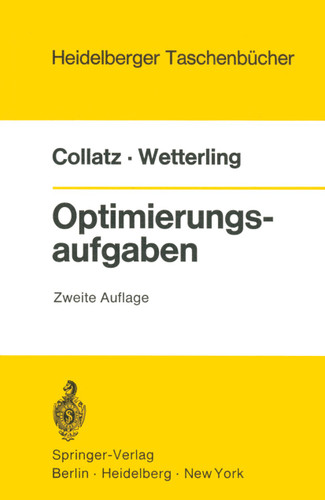 Optimierungsaufgaben (Heidelberger Taschenbücher #15) book cover by L. Collatz, W. Wetterling