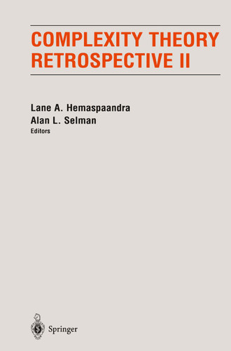 Complexity Theory Retrospective II book cover by 