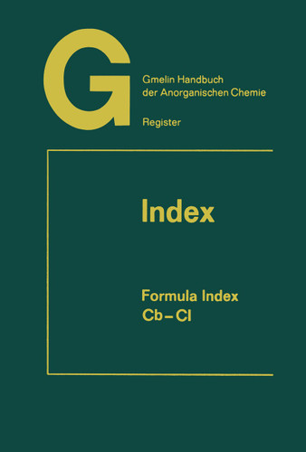 Gmelin Handbuch der Anorganischen Chemie: Index (Gmelin Handbook of Inorganic and Organometallic Chemistry - 8th edition #A-Z / 8) book cover by 