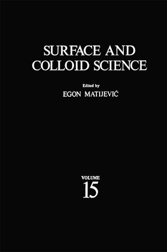 Surface and Colloid Science (Surface and Colloid Science #15) book cover by 