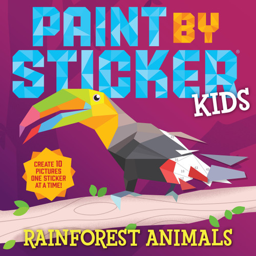 Paint by Sticker Kids (Official): Rainforest Animals (Paint by Sticker) book cover by Workman Publishing
