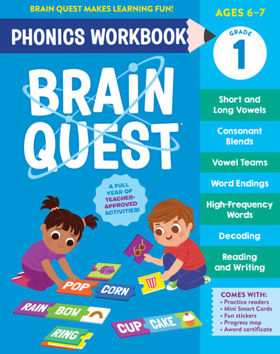 Brain Quest Phonics Workbook: Grade 1 (Brain Quest Phonics Workbooks #3) book cover by Workman Publishing
