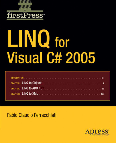 LINQ for Visual C# 2005 book cover by Fabio Claudio Ferracchiati