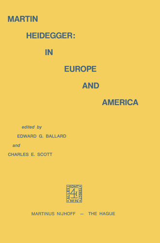 Martin Heidegger: In Europe and America book cover by 