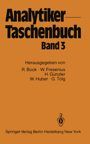 Analytiker-Taschenbuch (Analytiker-Taschenbuch #3) book cover by Rudolf Bock, Wilhelm Fresenius, Helmut Günzler, Walter Huber, Günter Tölg